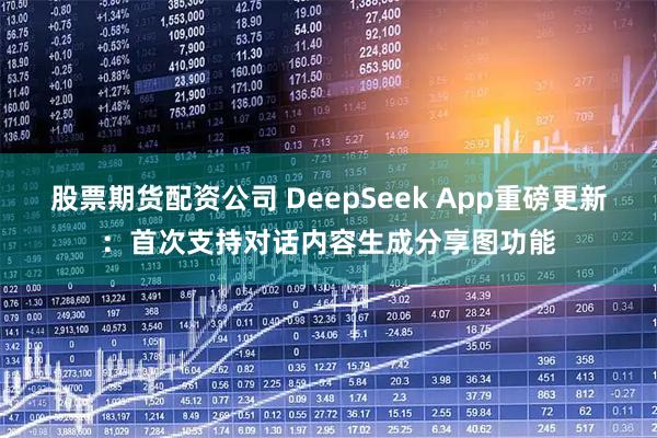 股票期货配资公司 DeepSeek App重磅更新：首次支持对话内容生成分享图功能